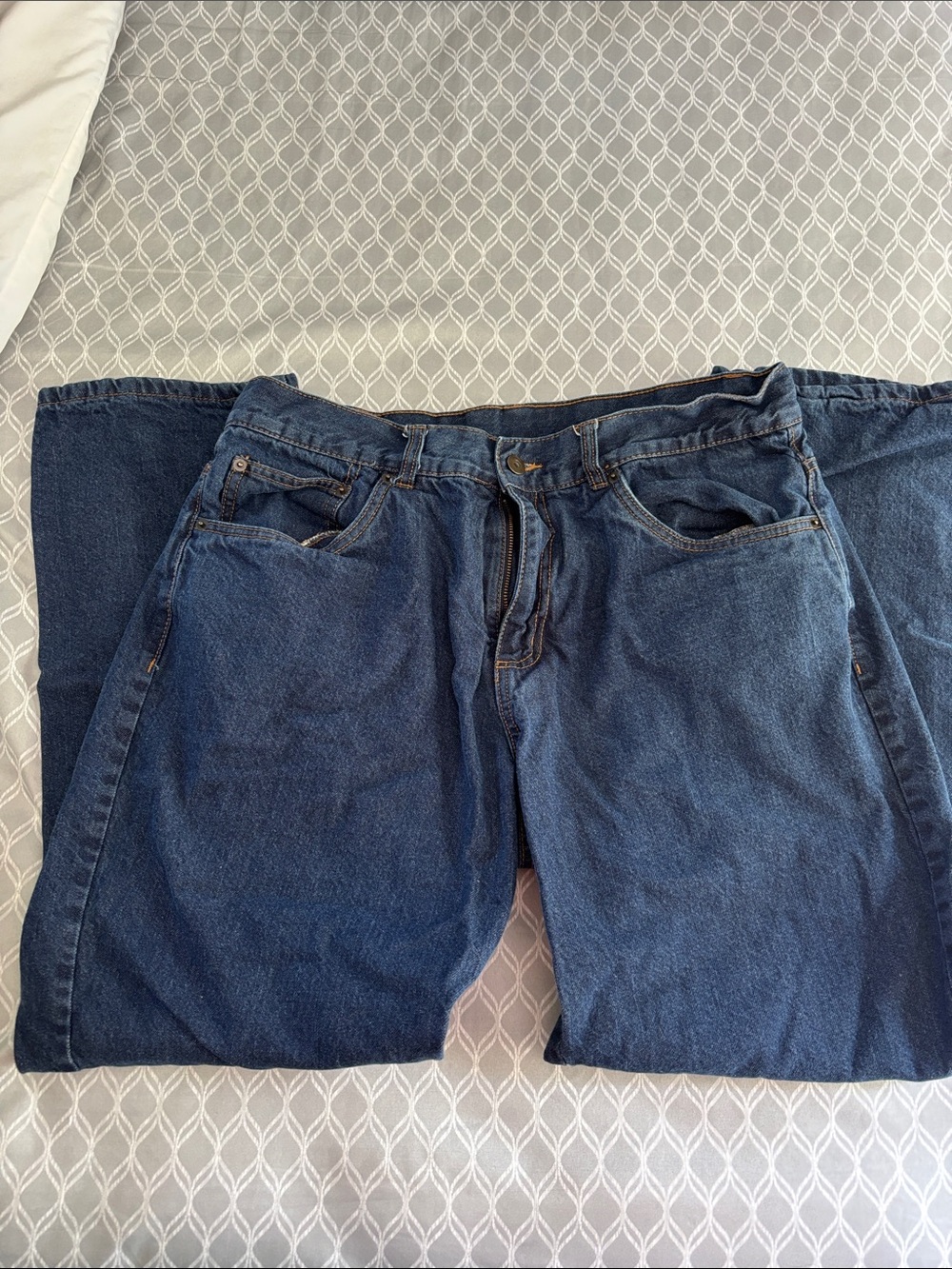 Flannel-lined Jeans.  Mens 36x32